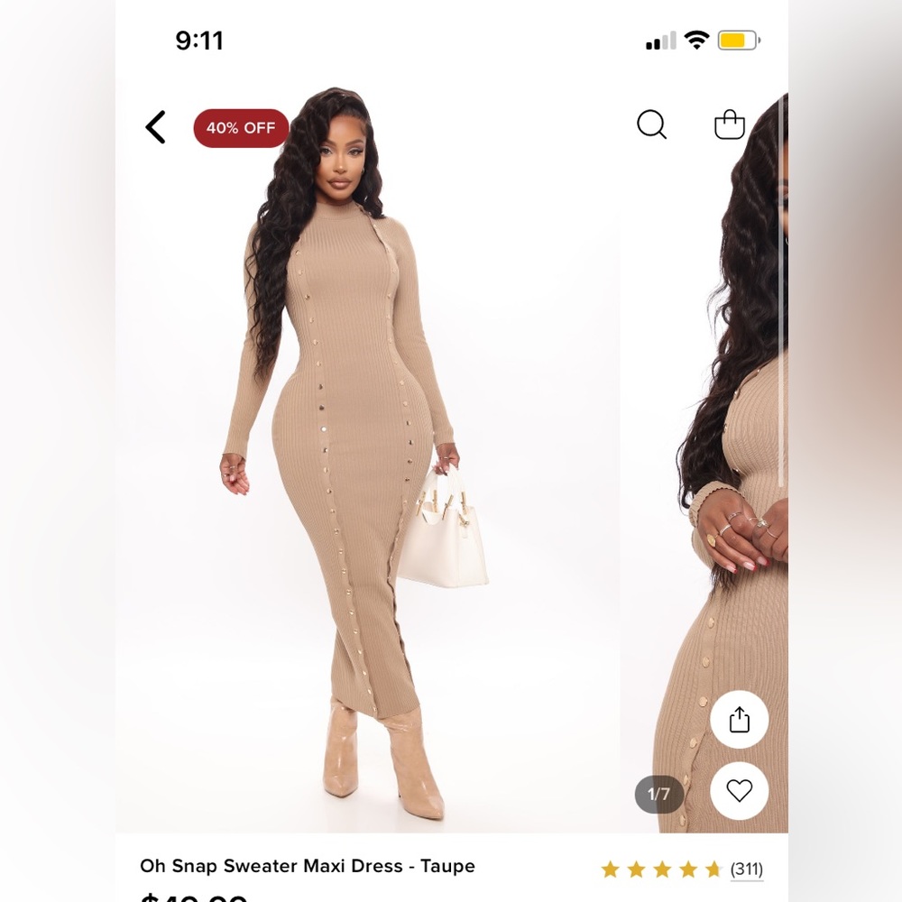 Oh Snap Fashion Nova Sweater Dress Brand New!!